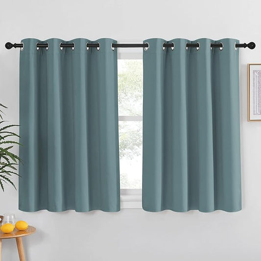 NICETOWN Greyish Blue Blackout Curtain