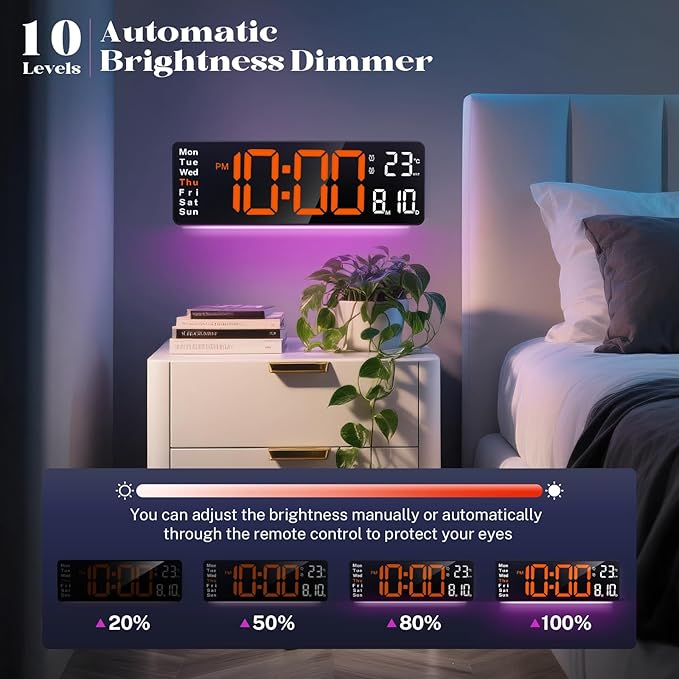 16" Large Digital Wall Clock
