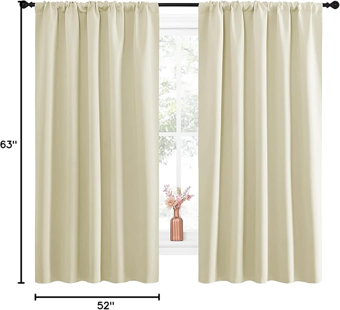 NICETOWN Blackout Curtains for Living Curtains, Room Darkening Curtains &