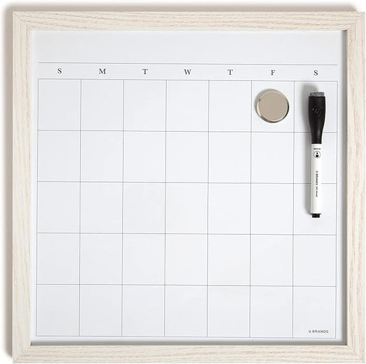 U Brands Rustic Monthly Dry Erase Board