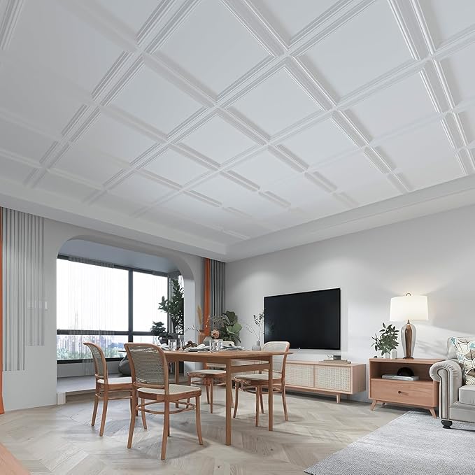 Art3d 36-Pack Drop Relief Ceiling Tiles