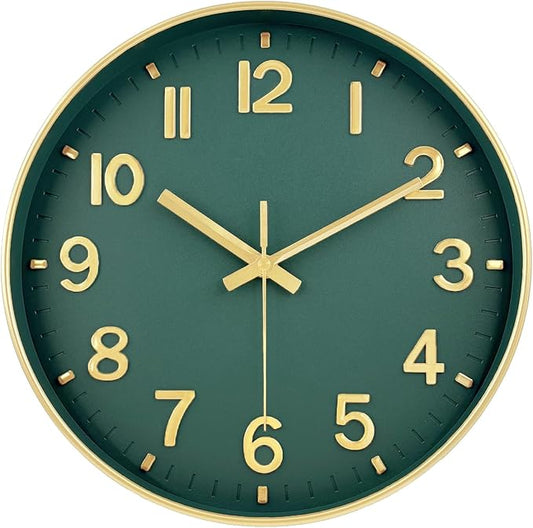 Wall Clocks Battery Operated, 12 Inch Non Ticking Digital Wall Clock, Silent