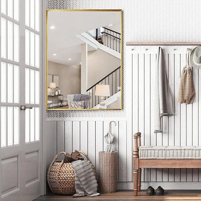 40x30 Inch Gold Bathroom Mirrors
