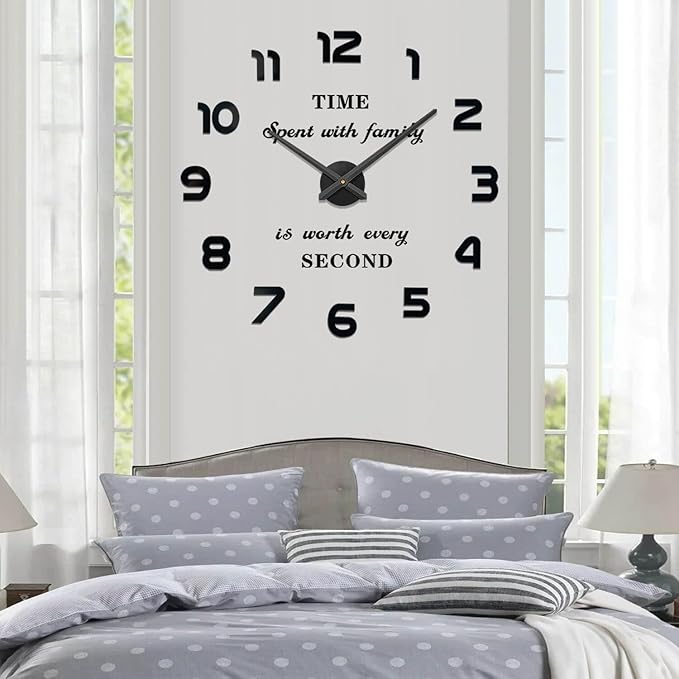 VANGOLD Large Wall Clocks for Living Room Decor, Decorative Wall Clocks Battery