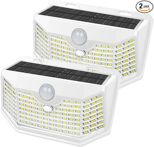 HMCITY 120 LED Solar Lights Outdoor