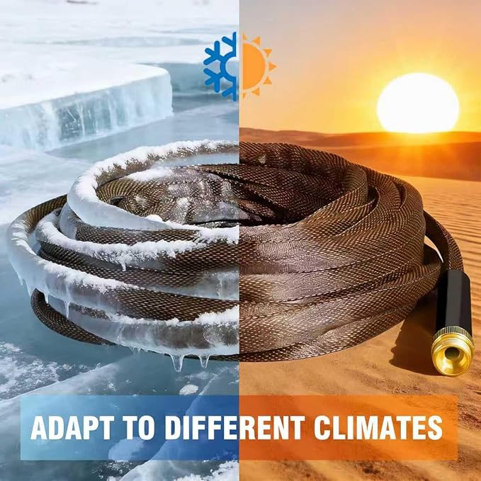 Garden Hose 50FT - 601PSI High Pressure, Kink-Free & Lightweight, Abrasion Resistant Water Hose for Car Wash, Lawn, Watering