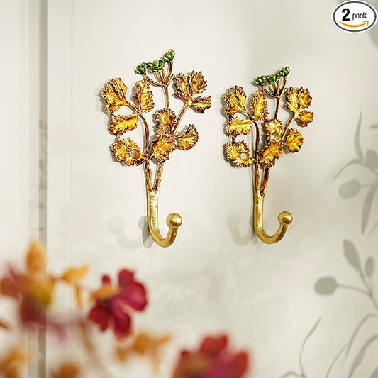 Vintage Wall Hooks Decorative Rack Hangers, 2 Pack Metal Wall Mounted Hook