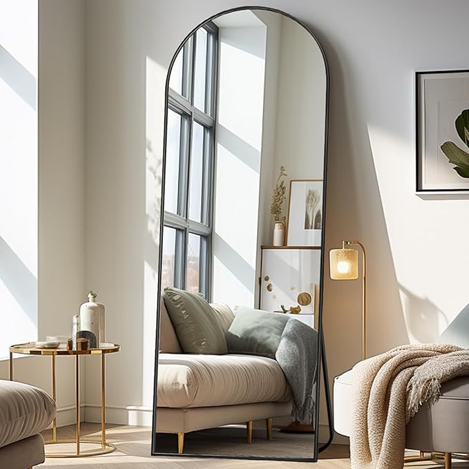 Rowjut 64"x21"Floor Mirror Arched Full Length Mirros, Mirror Floor Length