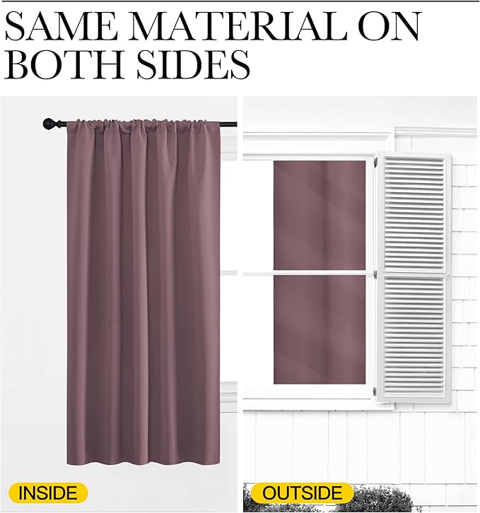 NICETOWN Kitchen Curtains, Short Blackout Curtains & Drapes, Home Decoration