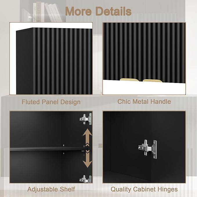 ChooChoo Bathroom Wall Cabinet, Kitchen Storage Cupboard Cabinet