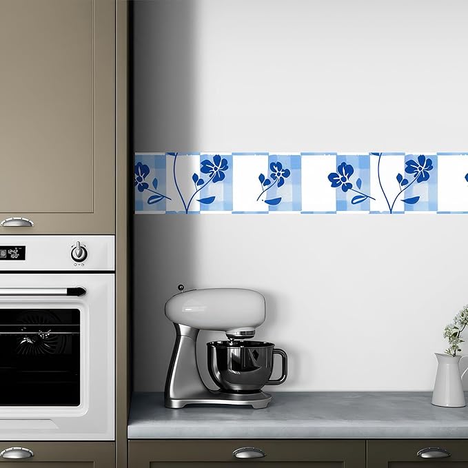 HOMETITUTE Wallpaper Border 4x196 Inch Peel and Stick PVC Wall Border Wallpaper