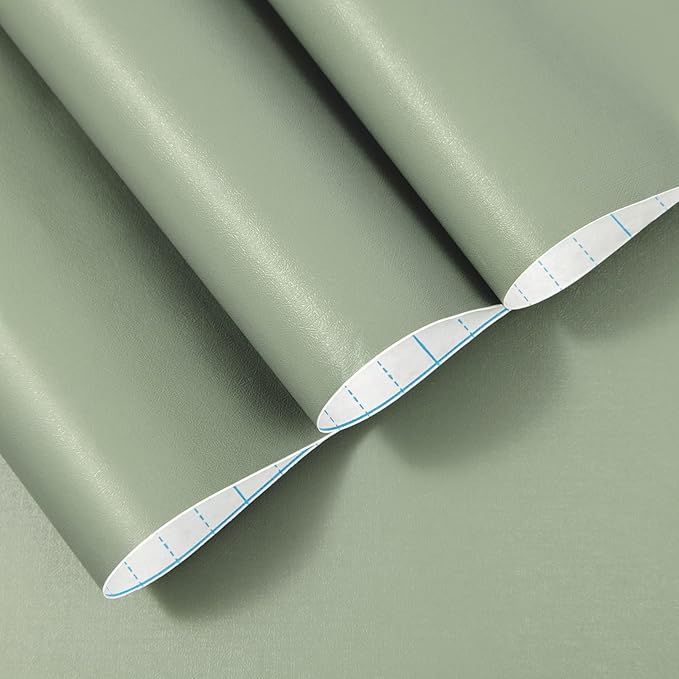 practicalWs Sage Green Wallpaper Stick and Peel Green Contact Paper 17.7'' x