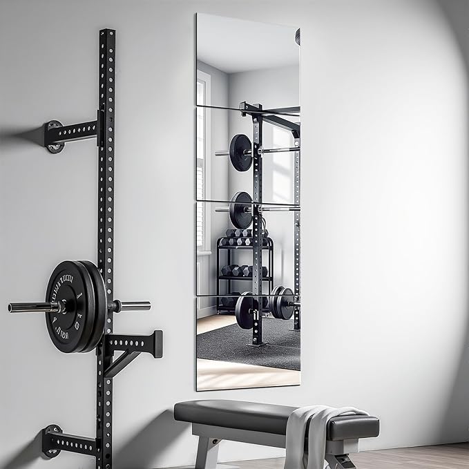 Delma Home Gym Mirrors, Square Large Wall Mirror