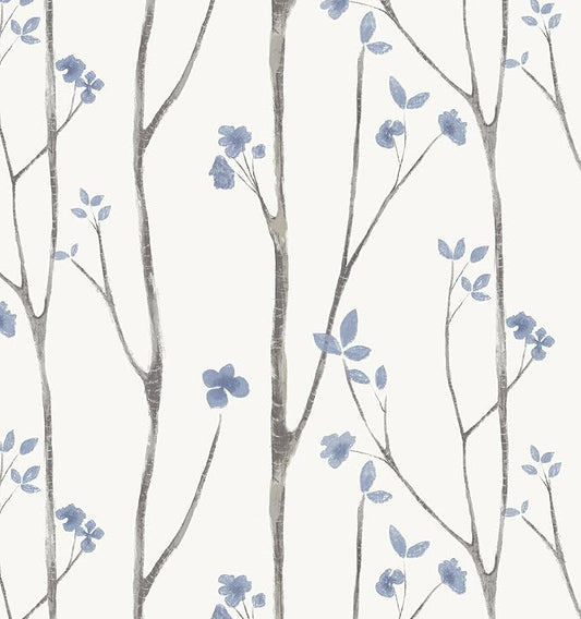Timeet Purple Peel and Stick Wallpaper Removable Self-Adhesive Floral Wall