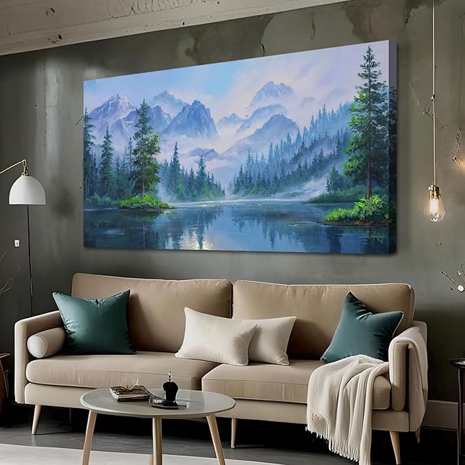 Ardemy Large Landscape Wall Art Nature Canvas Textured Forest Scenery Pictures