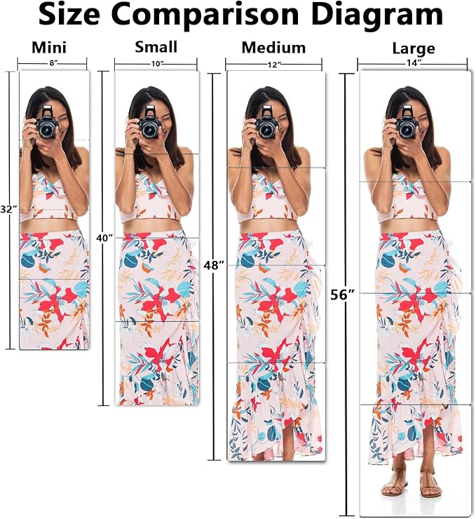 Unbreakable Wall Mirror Full Length, Over the Door Mirror