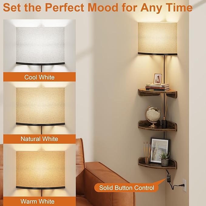 YAOHUOO Corner Shelf Wall Mounted
