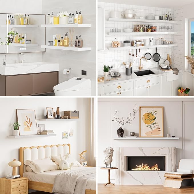 Heimlove 55 Inch Long Floating Shelves