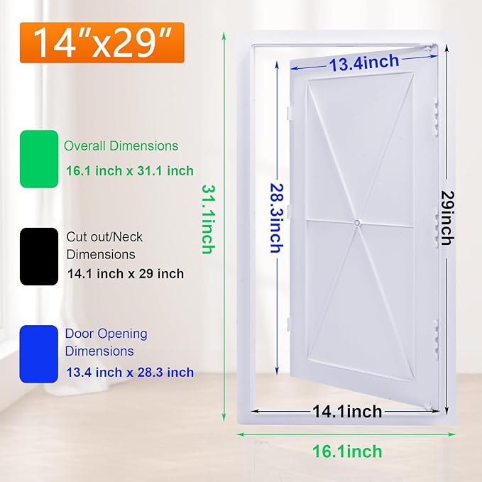 Suteck Plumbing Access Panel for Drywall Ceiling 14 x 29 Inch Reinforced