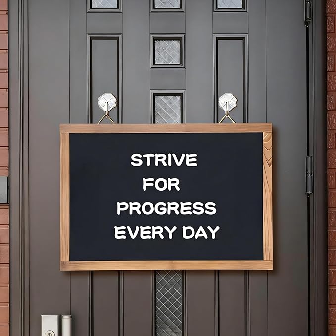 Magnetic Chalkboard for Wall Rustic Wood Framed Decorative Blackboard Sign
