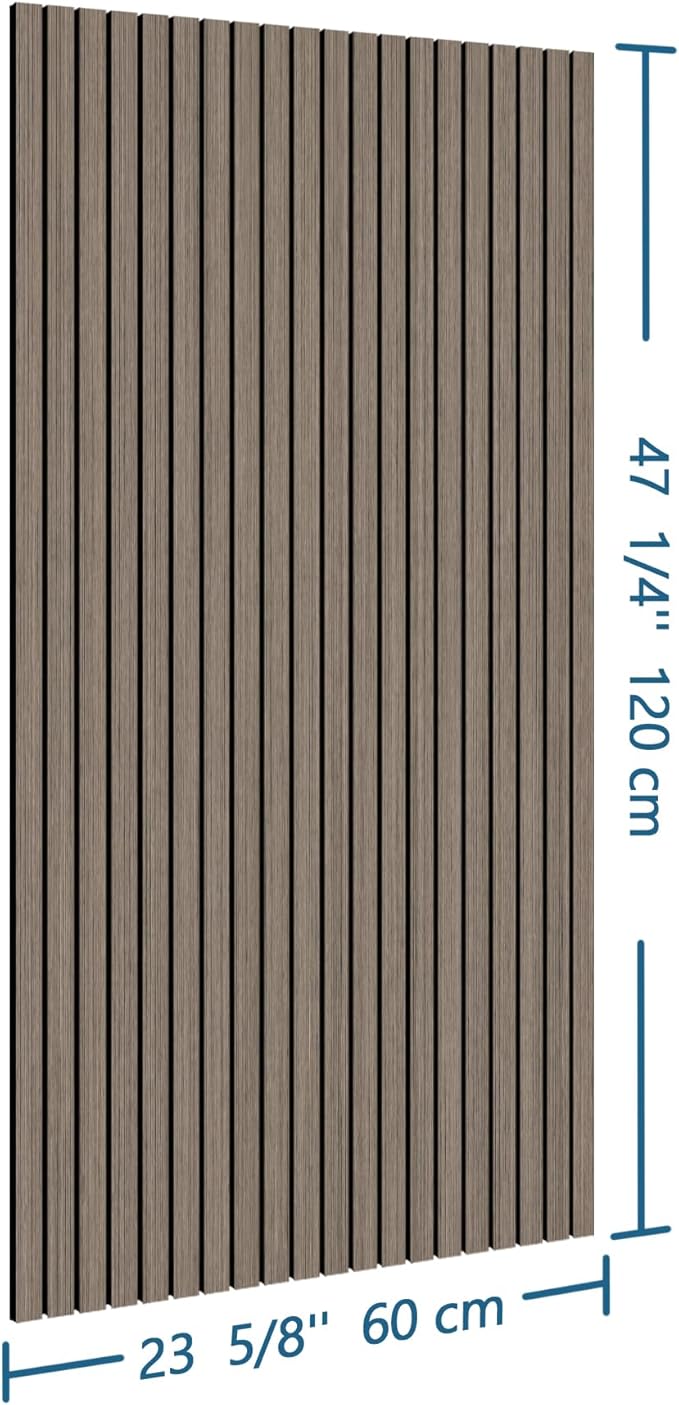 4-Piece Wood Slat Wall Panel for Interior Wall Decor Noise Cancelling 47.2" x