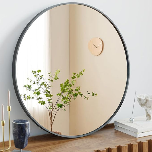 Sweetcrispy 28 Inch Round Wall Mirror