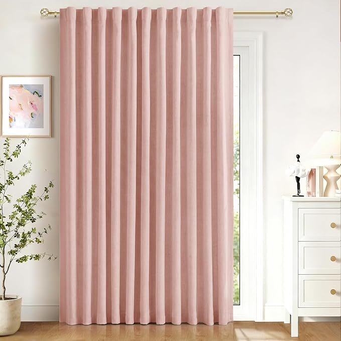 100% Blackout Shield Linen Blackout Curtains