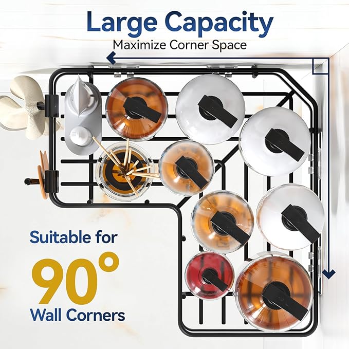 YASONIC Corner Shower Caddy, No Drilling Shower Shelf