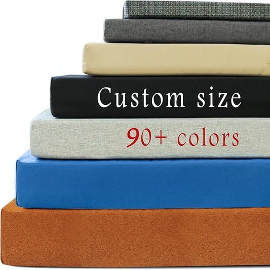 ROFIELTY Custom Size Bench Cushion for Indoor/Outdoor Patio Furniture/Window Seat 90+ Colors to Choose from,High-Resilience Foam,Double Piping Outdoor Bench Cushion Waterproof