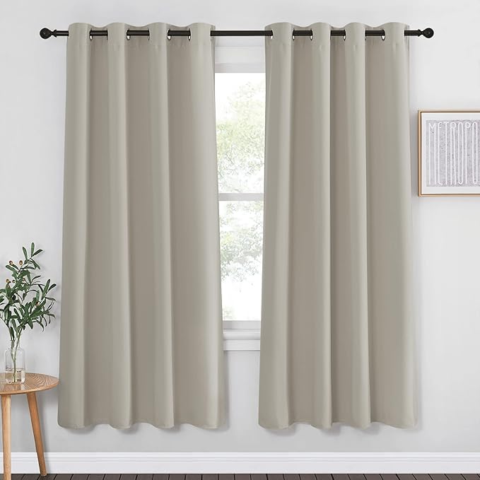 NICETOWN Room Darkening Bedroom Curtain 72 inches Long