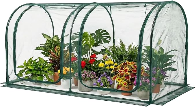 Crop Cage for Garden,98"x49"x49" Tunnel Plant Netting Cover with Zipper,Garden Bed Cover for Protection for Vegetables Fruits,Garden Cage for Plant and Animal