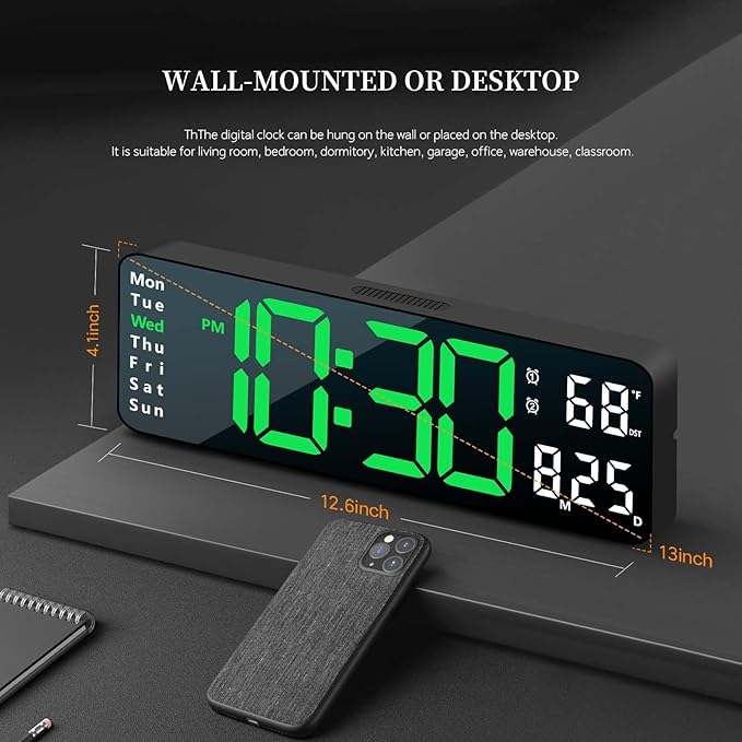 Digital Clock, Digital Wall Clock