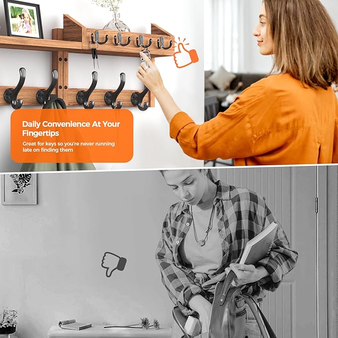 Evermagin 29" Coat Rack Wall Mount
