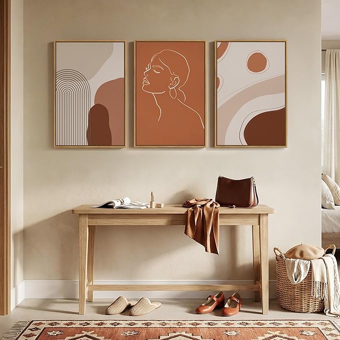 Framed Mid Century Modern Boho Wall Art