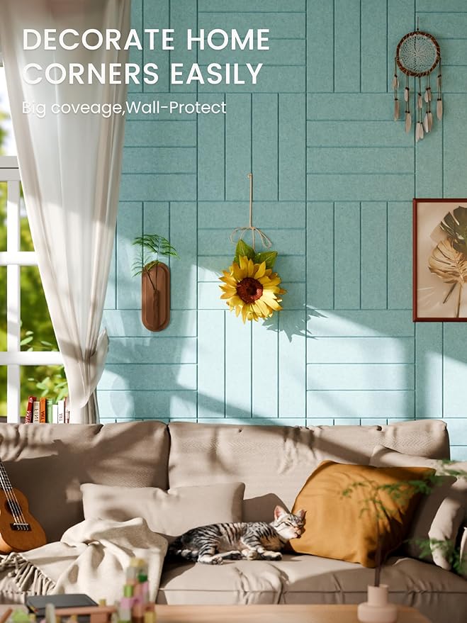 Bumusty Large Cork Board Alternative-48 x 36" Felt Bulletin Board Tiles