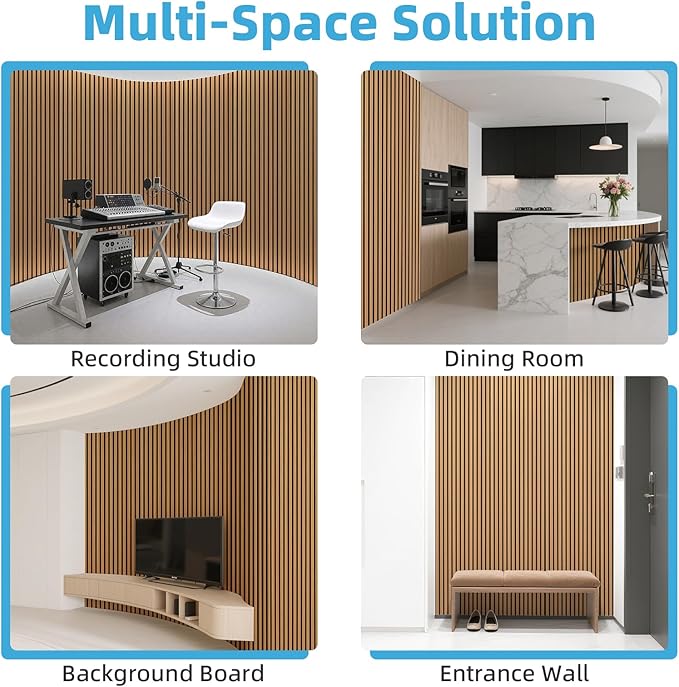 Art3d 2-Pack Acoustic Wood Slat Wall Panel