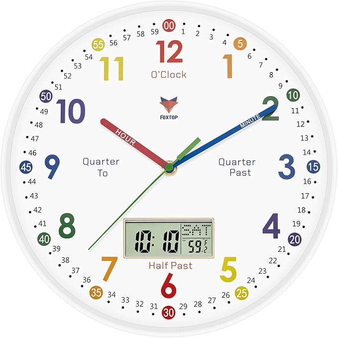 Foxtop Digital and Analog Learning Clock