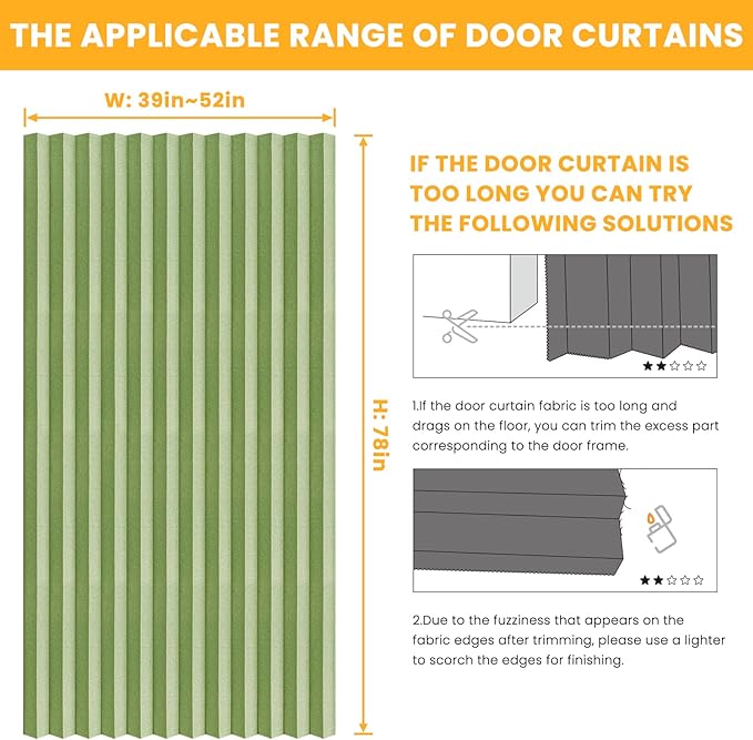 AJAZZ 100% Blackout Accordion Doors Interior Magnetic Door Curtain Accordion