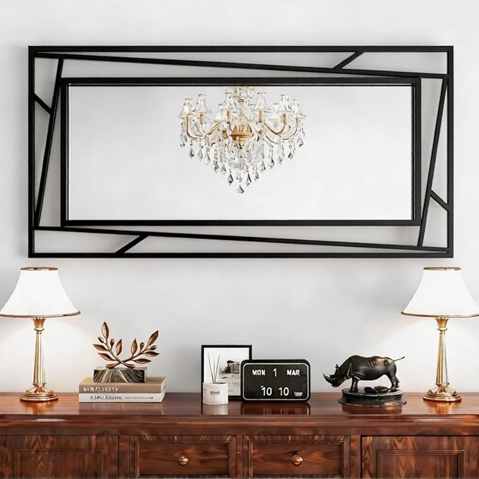 Rectangular Wall Mirror, Hang Horizontally or Vertically
