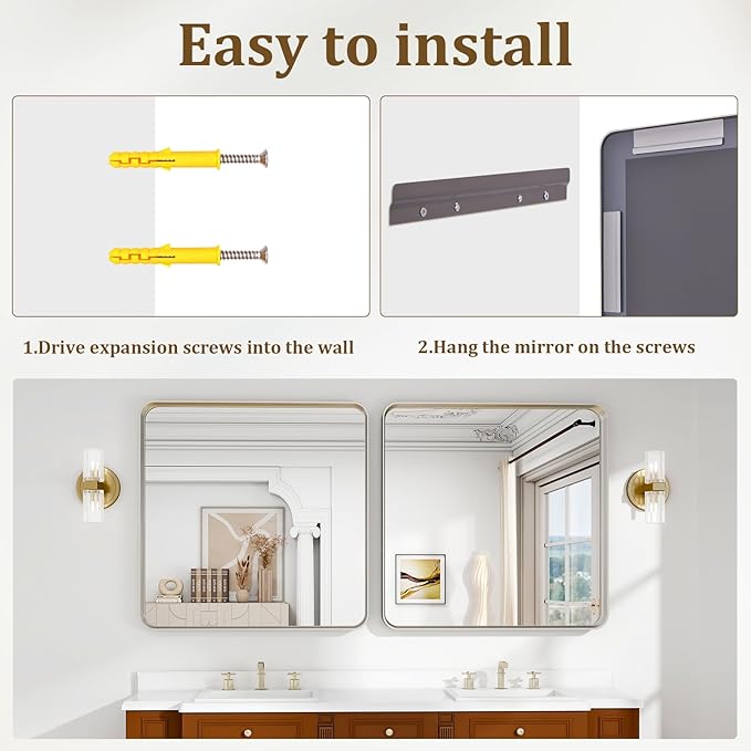 30"x 30" Silver Bathroom Mirror