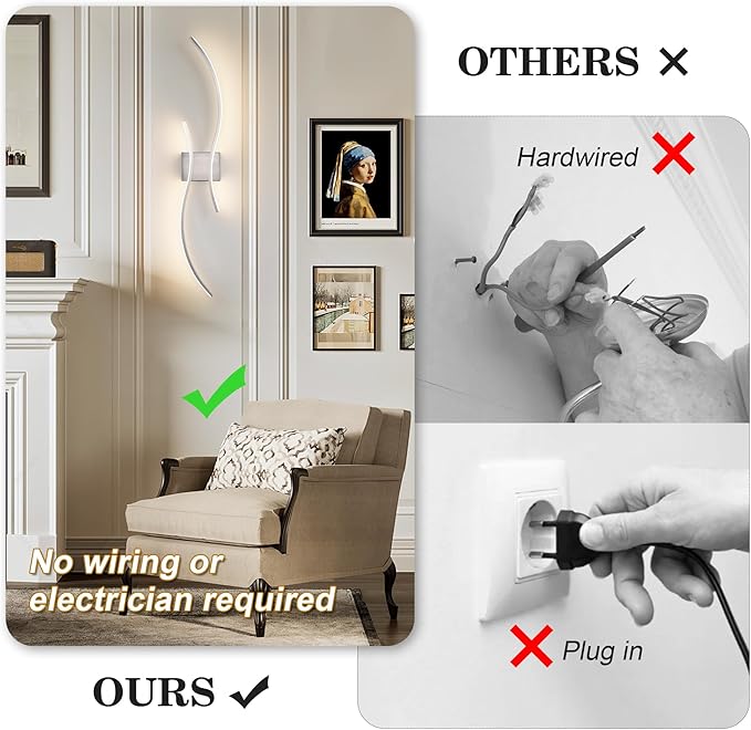 Battery Operated Wall Sconces Set of Two