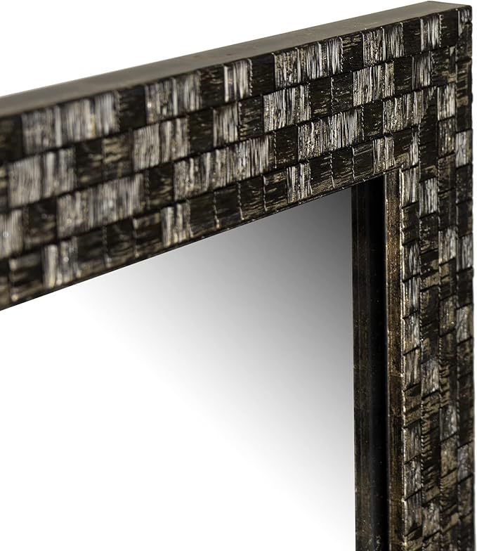 Bathroom Mirrors 40x24 Inch for Wall, Modern Rectangle Black Frame Wall Mounted