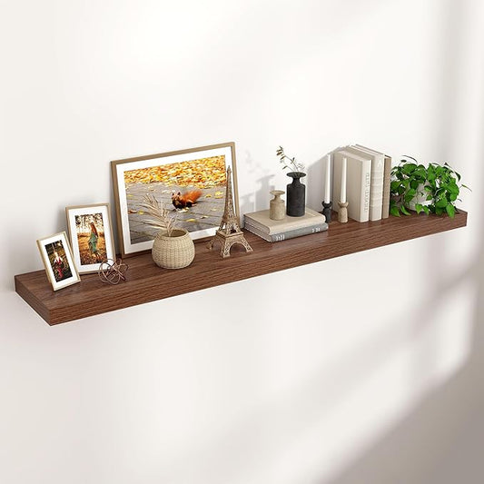 Floating Shelves for Wall 55 inch Long, Engineered Wood Large Wall Shelves