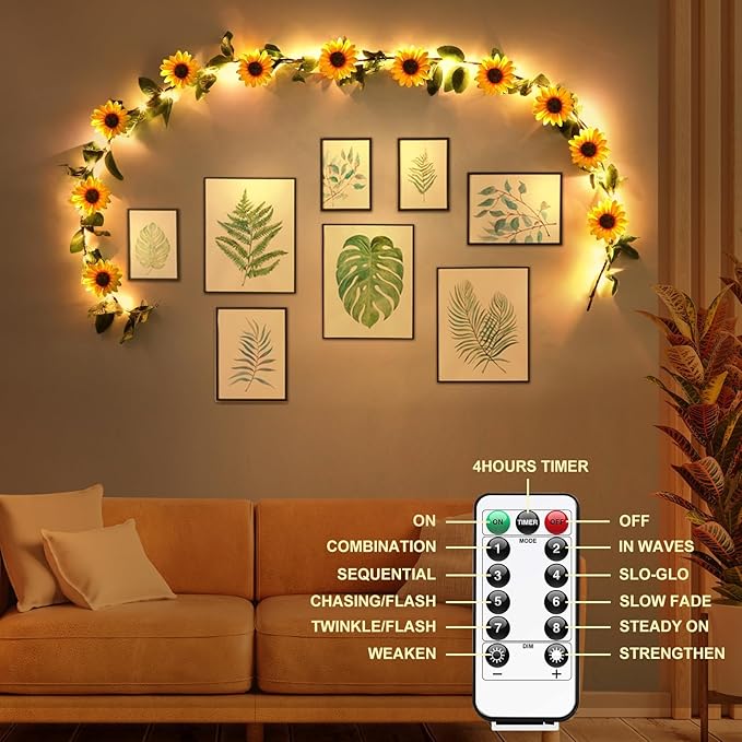 GOESWELL Artificial Sunflower Garland