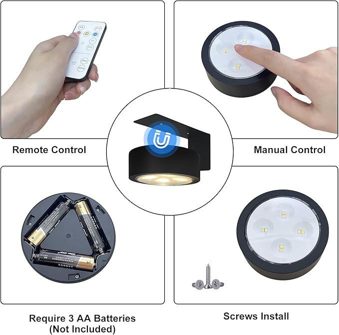 6-Pack Battery Operated Picture Light Magnetic Painting Light