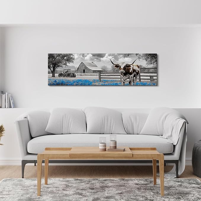 Highland Cow Wall Art Country Barn Truck Pictures