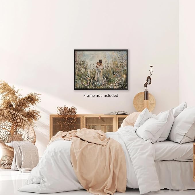 rumlud Country Flower Poster Vintage Nature Botanical Floral Wall Art Antique