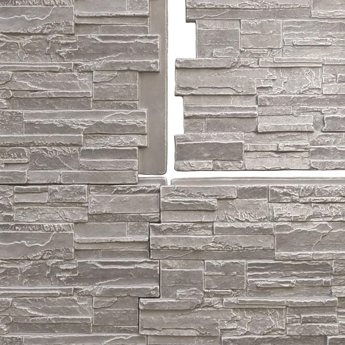 EverStone Cascade Faux Stone Panel, 48 5/8"W x 24 3/4"H x 1 1/4"D