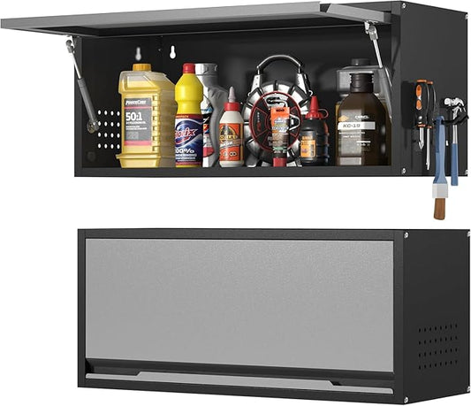 Metal Garage Wall Cabinet, Floating Garage Tool Cabinets