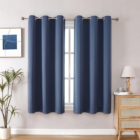 ChrisDowa Blackout Curtains 48 inches Long